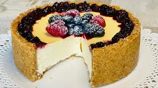 Cheesecake cu coacere și fructe de pădure /Cheesecake cotta ai frutti di bosco