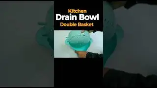 Double Layer Plastic Drain Basket Kitchen Bowl #strainer #drain #basket Vegetables #fruit #viral
