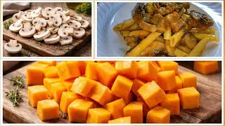 Pasta con Zucca e Funghi Champignon senza panna  Pronta in 20 minuti