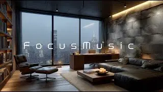 Deep Focus Music | Rainy Night City Apartment Workspace for Coding, Study & Creative Flow