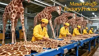 Полный 7-этапный процесс переработки жирафов масаи в роскошные кожаные изделия и экзотическое мяс...