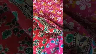 Handmade Kantha Quilt &ndash; 100% Cotton, Reversible Bedspread, Indian Patchwork Blanket #kanthaquilt