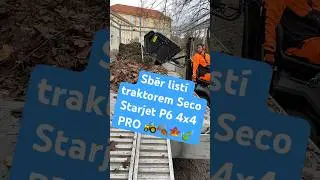 Zahradn&iacute; traktor Seco Starjet P6 4x4 PRO sběr list&iacute; v zimě