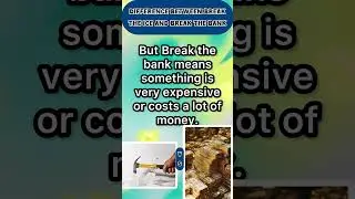 Break the Ice vs Break the Bank  I #shorts #english #shortsfeed #idioms #vocabulary #speaking #words