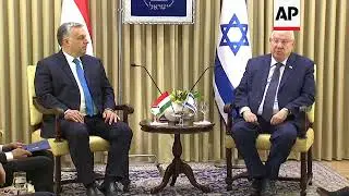 Hungarian PM Orban meets Israeli President Rivlin in Jerusalem
