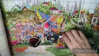 European Town Frame 4 Week #18 #crossstitch