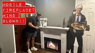 Ezflame Mobile Fireplace Hearth   Freestanding #ad  video
