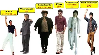 Real Height List Of Tamil Actors In Feet | Tamil Actors Height | Kollywood Heroes | KarthiKN Data