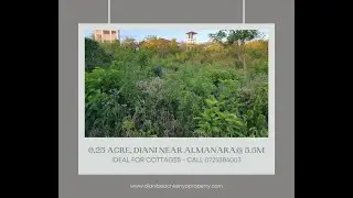 Diani Beach Land for sale near Almanara  Quarter acre, ideal for holiday cottages, 3rd row
