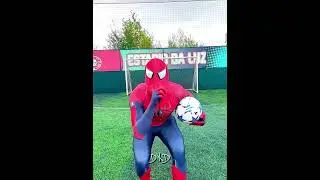 Spider-Man showing off insane football skills ⚽🕷️ #Football#shorts