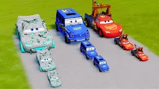 Big & Small McQueen & Police Car vs Zombie Mack  BeamNG.drive