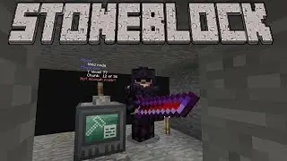 Minecraft StoneBlock Survival Coop 5 - OP Acceleration Wand / Air Charm / Huge Hole!