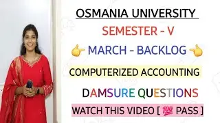COMPUTERIZED ACCOUNTING || IMPORTANT  QUESTIONS || SEM 5 || OSMANIA UNIVERSITY || &lrm;@shivanipallela&nbsp;