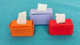 DIY Mini Tissue Holder | Easy Origami Tissue Box | Miniature Tissue Holder |Easy Origami Paper Craft