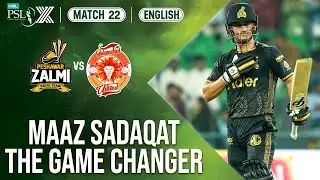 Quality Innings From Maaz Sadaqat 🤟 | Peshawar Zalmi vs Islamabad United | Match 22 | HBL PSL X