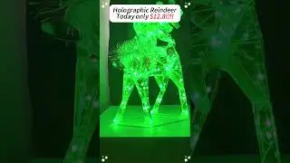 Elevate Your Space with Stunning Holographic Reindeer Lighting #fok