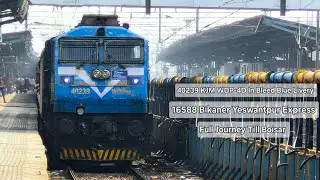 40239 KJM WDP-4D In Bleed Blue Livery Hauling 16587 Bikaner Express Full Journey Till Boisar.