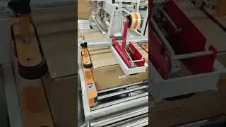 Case sealer for carton packaging. Carton corner taping machine.#packing #box #carton
