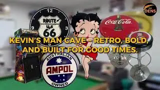 Kevins Man Cave Reveal | Retro Bar Stools, Keg Tables & Betty Boop Wall Decor | The Dens Australia