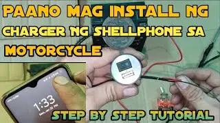Paano mag install ng charger ng shellphone sa  motorcycle Step by step tutorial