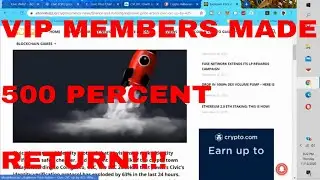 Knockout Crypto VIP Members made 500 percent Return on this Coin  Join today!!