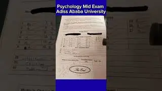 psychology mid exam | addis ababa university