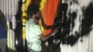 Bob Marley Graffiti on a container