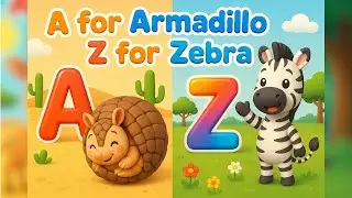 ABC Animal Adventure 🐾🌍 | A for Armadillo to Z for Zebra | Fun Alphabet Learning for Kids