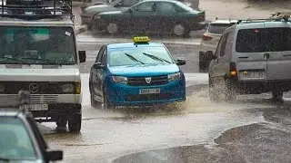 شاهد .. أمطار الخير تتساقط بغزارة على منطقة أمزميز  🌧️☔