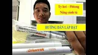 Hướng dẫn lắp đặt Ty hơi - piston nâng cánh tủ - góc mở vuông