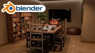 Creating a Cozy RPG Table Scene in Blender (Timelapse)