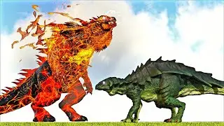 NEW THERMONUCLEAR GOJIRAN VS IGUANONT HYPO SHANT BOSS (ARK SURVIVAL EVOLVED BATTLE)