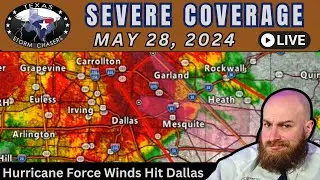 LIVE: Dallas, Texas Intense Wind & Tornado Warning Coverage! (May 28, 2024) Pt 1