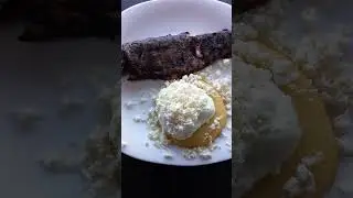 Pastrav la gratar cu mămăligă și ou #like #subscribe