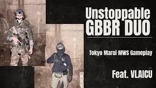 GBBR DUO Goes Against 14 Man Airsoft Squad in CQB Battle! 