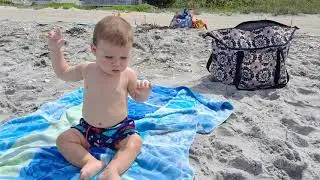 FUNNY tired dancing beach baby