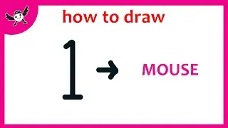How To Draw a Mouse From 1 Number | Simple Drawing Mouse