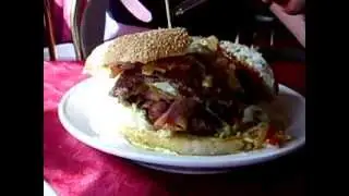 Australia Giant Buxton Burger at Igloo Road House, Buxton, Victoria