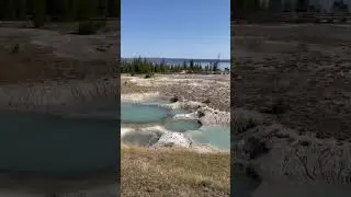 Hiking Midway Geyser Basin #shorts #explore