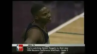 1994 NBA Playoffs Western Conference Semifinals #5 Jazz vs #8 Nuggets Game 5 Full Game