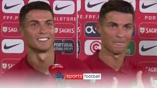 Ronaldo's BRILLIANT reaction to breaking men&rsquo;s all-time international goals record! 😃