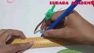 পেন্সিল কম্পাসের সাহায্যে ৩০ ডিগ্রি, ৬০ ডিগ্রি এবং ৭৫ ডিগ্রি কোণ অংকন। #lubaba_academy #geometry