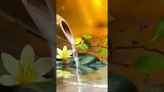 Calm music with bamboo water fountain #soothingrelaxeveryday  #calmingmelody #relaxingmusic #piano