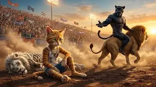 Skinny Cat Upgrades Lion & Crushes Black Panther &ndash; Sweet Revenge!