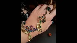 Hand Chain Fantasy Mask Statement Jewelry