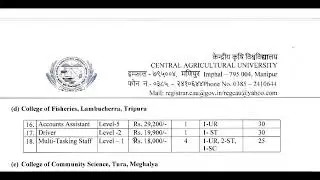 Tripura  job Vacancy | Total 90+ post | Tripura Fishery College LDC,UDC,MTS,DRIVER,Account Assistant