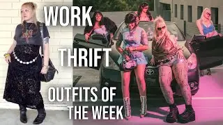 Work & Thrift with me as a Stylist/Content Creator, Outfits of the Week + Photoshoot