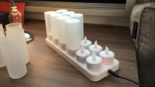 USB rechargeable T lights. Set of 12
