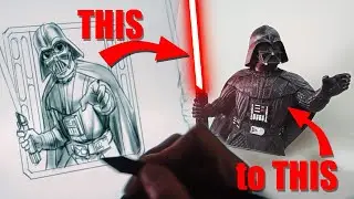 Darth Vader Star Wars Fan Art- 3D Printed Neon Sith Lord
