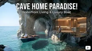 This man Built a SECRET HOUSE inside an COSTAL CAVE Building a house in the Remote Island (ASMR)